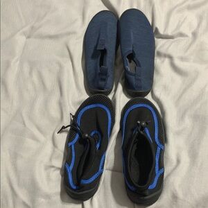 NWT  Black and Blue Water Shoes (2 Pair)